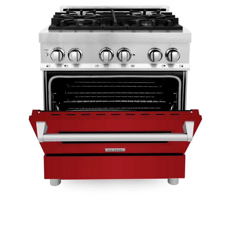 ZLINE 30" Professional Dual Fuel Range with Gas Stove and Electric Oven in Stainless Steel - RA30