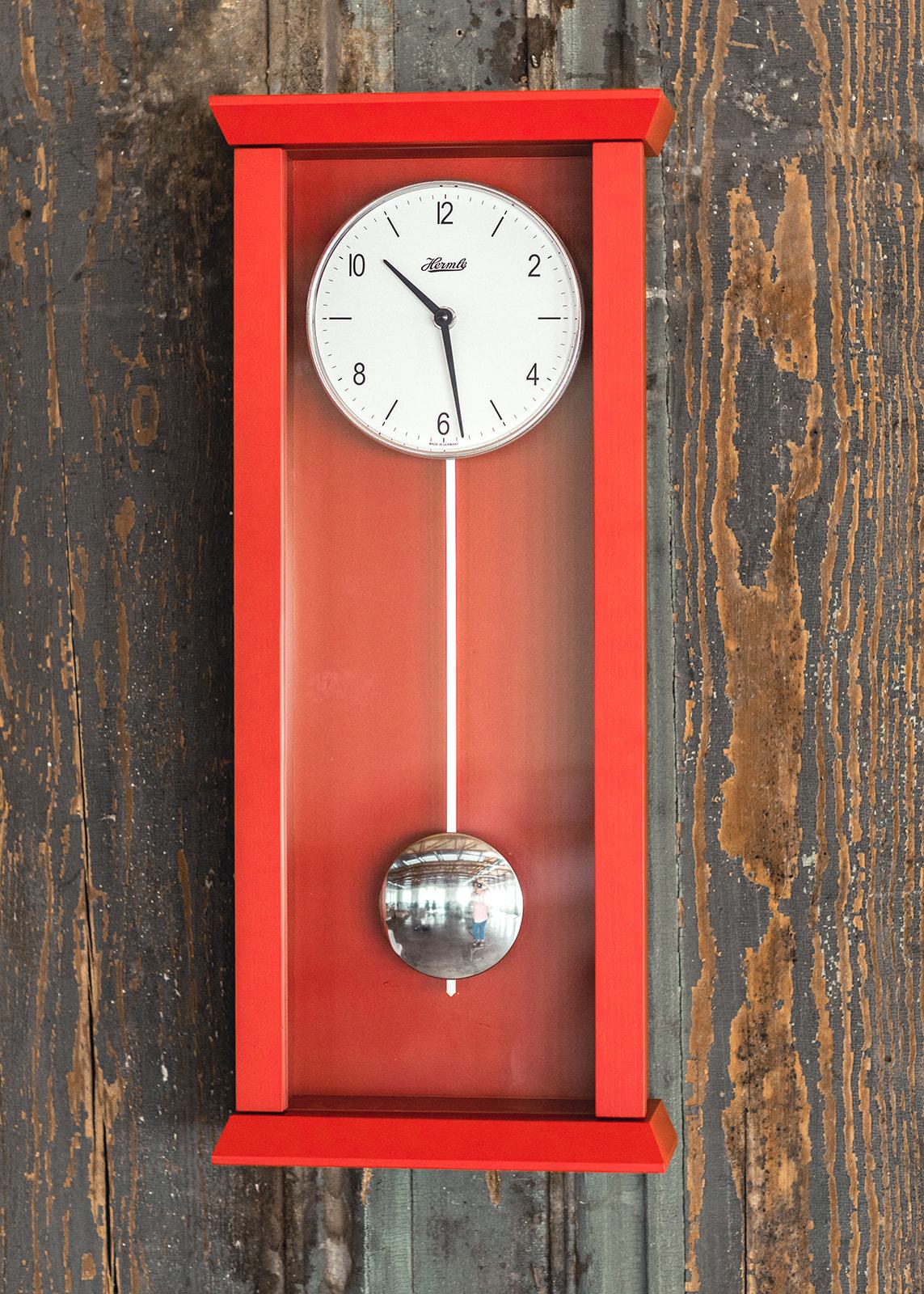 HermleClock Arden Modern Quartz Regulator Wall Clock Dark Oak