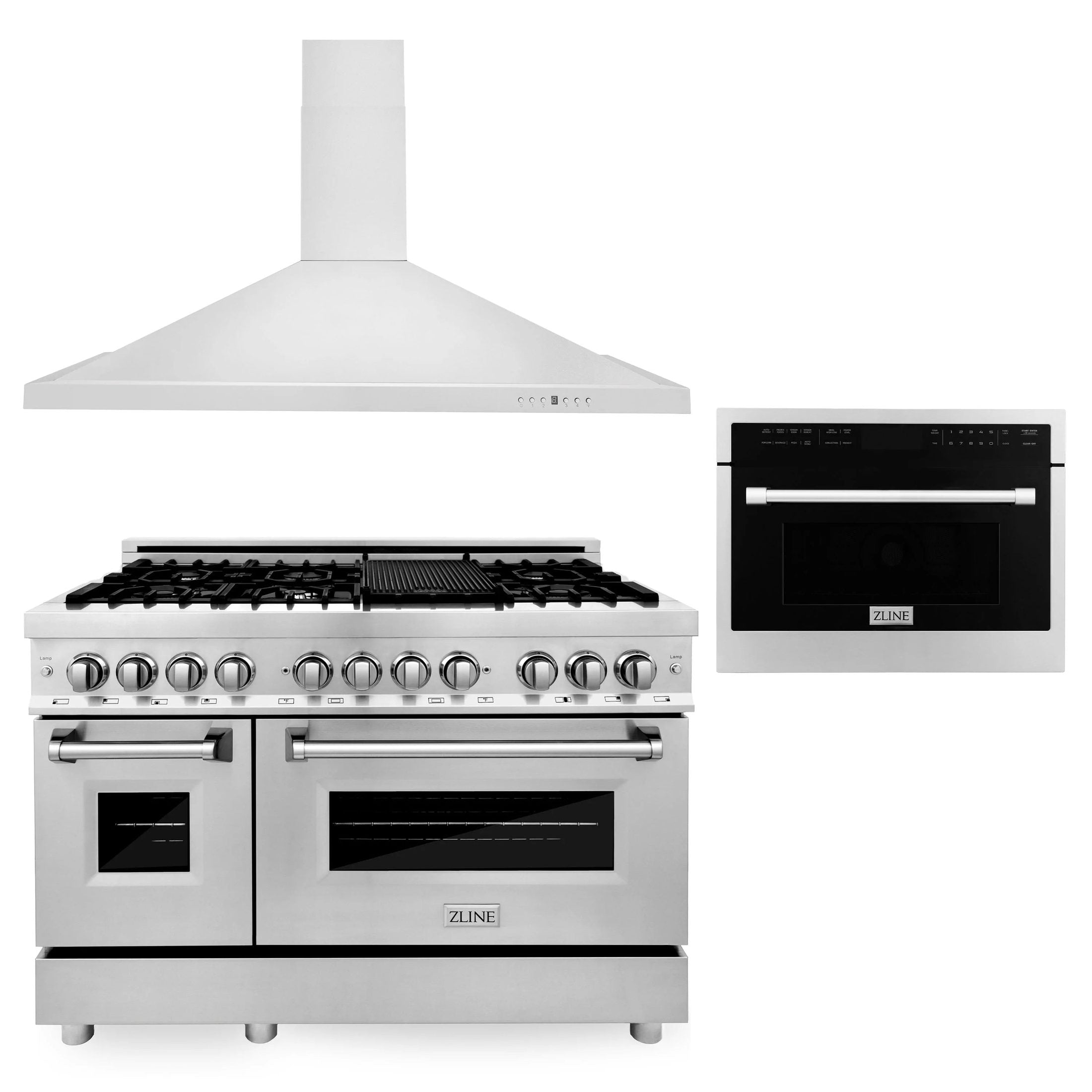 ZLINE Appliance Package 48" Kitchen Package with Stainless Steel Dua