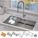 FORNO ACQUA 45 in. Undermount 3-Level Workstation MultiSINK with Custom-Fit Accessories