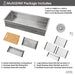 FORNO ACQUA 45 in. Undermount 3-Level Workstation MultiSINK with Custom-Fit Accessories
