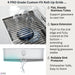 FORNO ACQUA 33 in. Drop-In/Undermount 3 Level Workstation Sink with Faucet, Waterfall & Glass Rinser