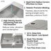 FORNO ACQUA 33 in. Drop-In/Undermount 40/60 Double Bowl Sink with Retractable Faucet & Waterfall