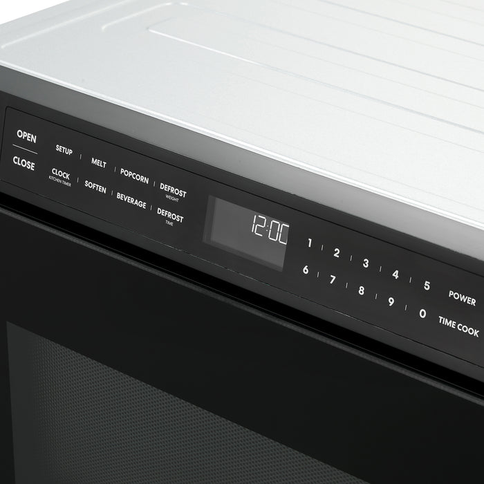 Cosmo 24 in. Haven Collection 1.2 cu. ft. Built-in Microwave Drawer, 1000W, Touch Controls, Defrosting Rack in Matte Black - COS-12MWDBK-NH