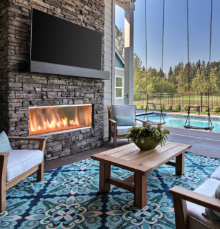 Majestic 48" Lanai outdoor linear fireplace