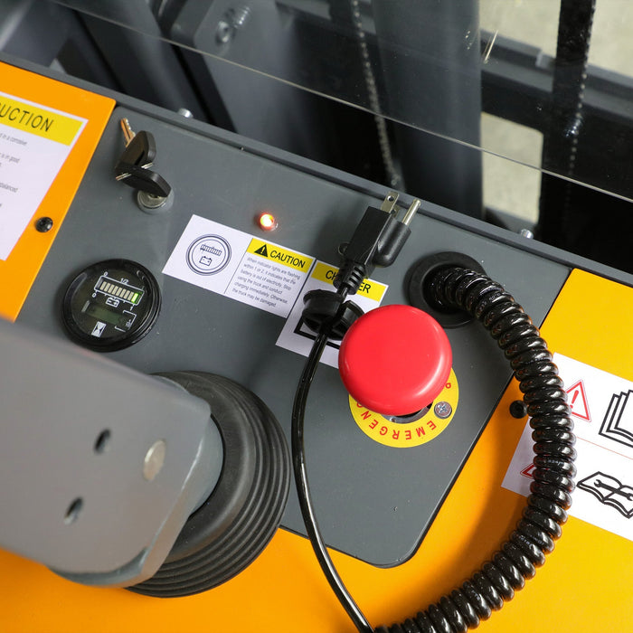 ApolloLift Powered Forklift Full Electric Walkie Stacker 3300 lbs Cap. Straddle Legs.98" Lifting - A-3050