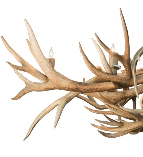 Meyda 71" Long Antlers Deer 10 Light Oblong Chandelier- 212270