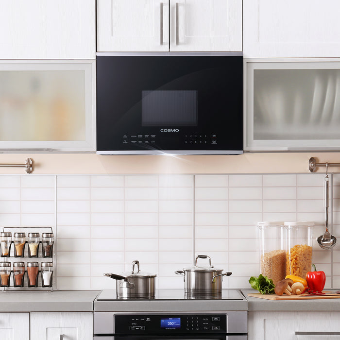 Cosmo 24 In. 1.34 cu. ft. Over the Range Microwave in Stainless Steel with Vent Fan - COS-2413ORM1SS