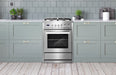 Cosmo 24 in. 2.73 cu. ft. Single Oven Gas Range with 4 Burner Cooktop and Heavy Duty Cast Iron Grates in Stainless Steel - COS-244AGC