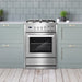 Cosmo 24 in. 2.73 cu. ft. Single Oven Gas Range with 4 Burner Cooktop and Heavy Duty Cast Iron Grates in Stainless Steel - COS-244AGC