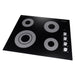 Cosmo 24 in. Electric Ceramic Glass Cooktop with 4 Elements, Dual Zone Element, Hot Surface Indicator Light and Control Knobs - COS-244ECC