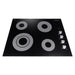 Cosmo 24 in. Electric Ceramic Glass Cooktop with 4 Elements, Dual Zone Element, Hot Surface Indicator Light and Control Knobs - COS-244ECC