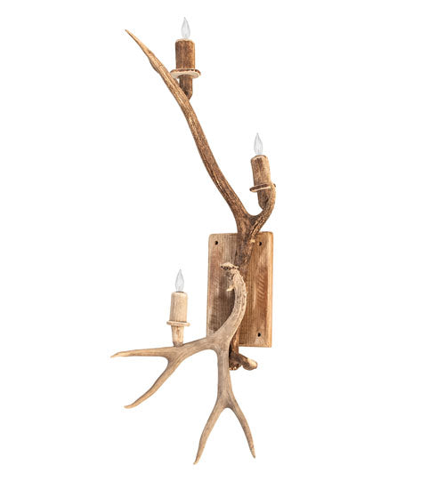 Meyda 12" Wide Antlers Elk & Mule Deer 3 Light Wall Sconce- 247843