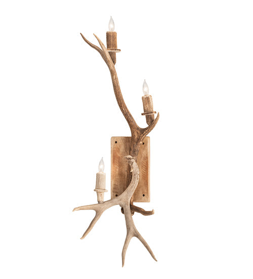 Meyda 12" Wide Antlers Elk & Mule Deer 3 Light Wall Sconce- 247843