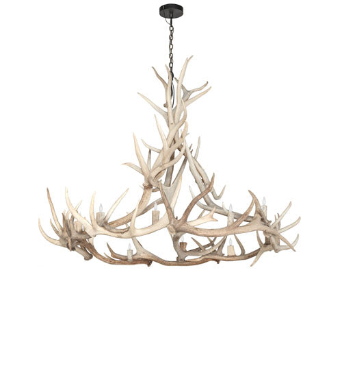 Meyda 68" Wide Antlers Elk 12 Light Chandelier- 247851