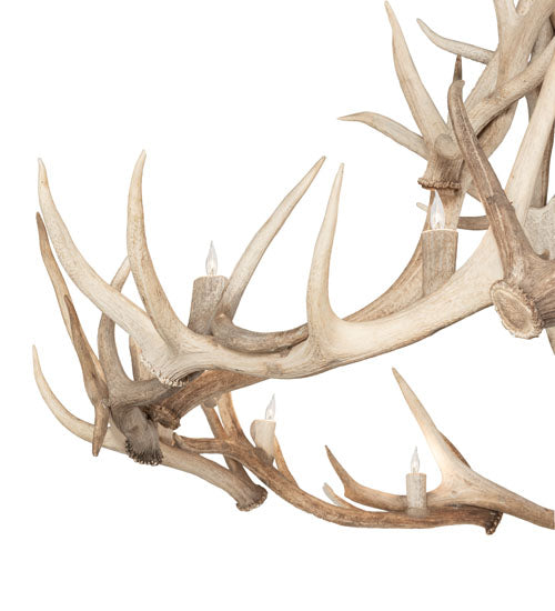 Meyda 68" Wide Antlers Elk 12 Light Chandelier- 247851