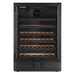 Cosmo Lumin Collection 24 in. 52-Bottle Single Zone Compressor Wine Cooler, Digital Controls, LED Lighting, Matte Black - COS-24BIWCS-BK