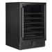 Cosmo Lumin Collection 24 in. 52-Bottle Single Zone Compressor Wine Cooler, Digital Controls, LED Lighting, Matte Black - COS-24BIWCS-BK