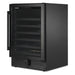 Cosmo Lumin Collection 24 in. 52-Bottle Single Zone Compressor Wine Cooler, Digital Controls, LED Lighting, Matte Black - COS-24BIWCS-BK