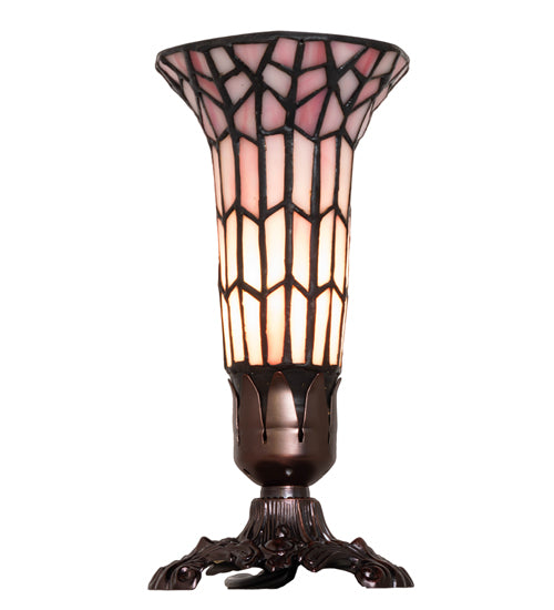 Meyda 8" High Stained Glass Pond Lily Victorian Accent Lamp - 27680