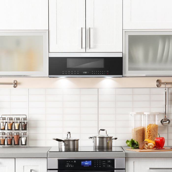 Cosmo 30 in. Slim Over the Range Microwave with Automatic Presets, Soft Touch Controls and 1.2 cu. ft. Capacity - COS-3012ORLP1SS