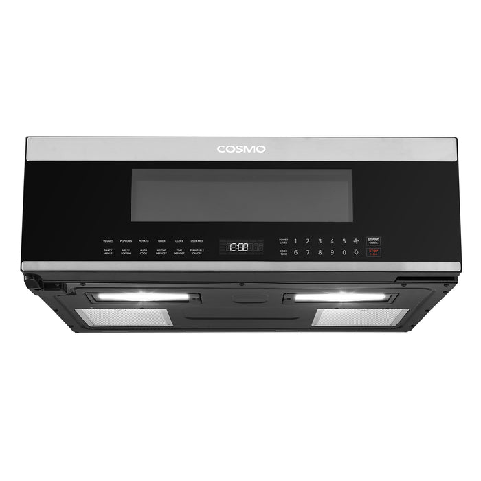 Cosmo 30 in. Slim Over the Range Microwave with Automatic Presets, Soft Touch Controls and 1.2 cu. ft. Capacity - COS-3012ORLP1SS