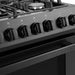 Cosmo 30 in. Nebula Collection 5.0 cu. ft. Gas Range, 5 Burners, Rapid Convection Oven, Cast Iron Grates in Matte Black - COS-305AGC-BK