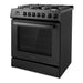 Cosmo 30 in. Nebula Collection 5.0 cu. ft. Gas Range, 5 Burners, Rapid Convection Oven, Cast Iron Grates in Matte Black - COS-305AGC-BK