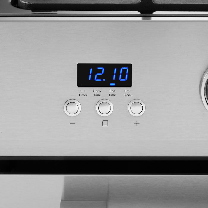 Cosmo 30 in. 5.0 cu. ft. Single Oven Gas Range with 5 Burner Cooktop and Heavy Duty Cast Iron Grates in Stainless Steel - COS-305AGC
