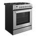 Cosmo 30 in. 5.0 cu. ft. Single Oven Gas Range with 5 Burner Cooktop and Heavy Duty Cast Iron Grates in Stainless Steel - COS-305AGC