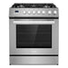 Cosmo 30 in. 5.0 cu. ft. Single Oven Gas Range with 5 Burner Cooktop and Heavy Duty Cast Iron Grates in Stainless Steel - COS-305AGC