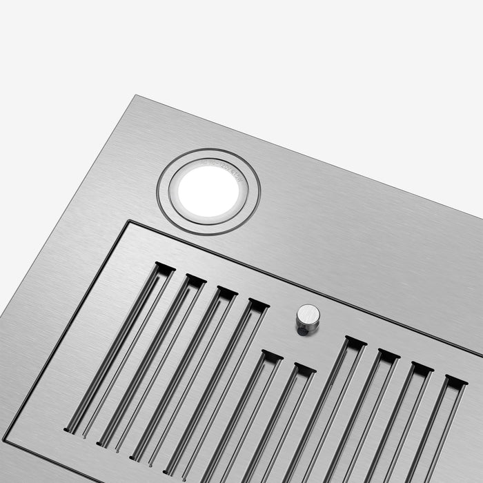 Cosmo 30 in. 380 CFM Ducted Insert Range Hood in Stainless Steel with Push Button Controls LED Lights and Permanent Filters - COS-30IRHP
