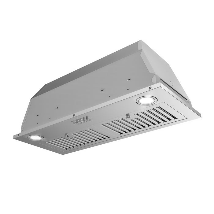 Cosmo 30 in. 380 CFM Ducted Insert Range Hood in Stainless Steel with Push Button Controls LED Lights and Permanent Filters - COS-30IRHP
