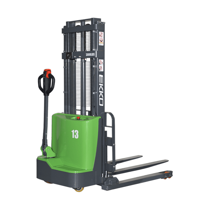 EKKO Lithium Straddle Stacker 2800 lb Cap., 118" Height EB13C-118Li