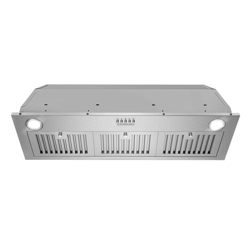 Cosmo 36 in. 380 CFM Ducted Insert Range Hood in Stainless Steel with Push Button Controls LED Lights and Permanent Filters - COS-36IRHP