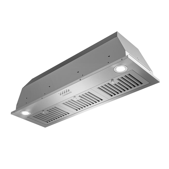 Cosmo 36 in. 380 CFM Ducted Insert Range Hood in Stainless Steel with Push Button Controls LED Lights and Permanent Filters - COS-36IRHP
