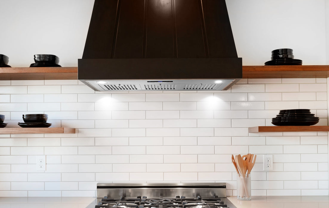 Cosmo 36 in. Lumin Collection 380 CFM Ducted Insert Range Hood, Touch Controls, LED Lights, Stainless Steel - COS-36IRHS