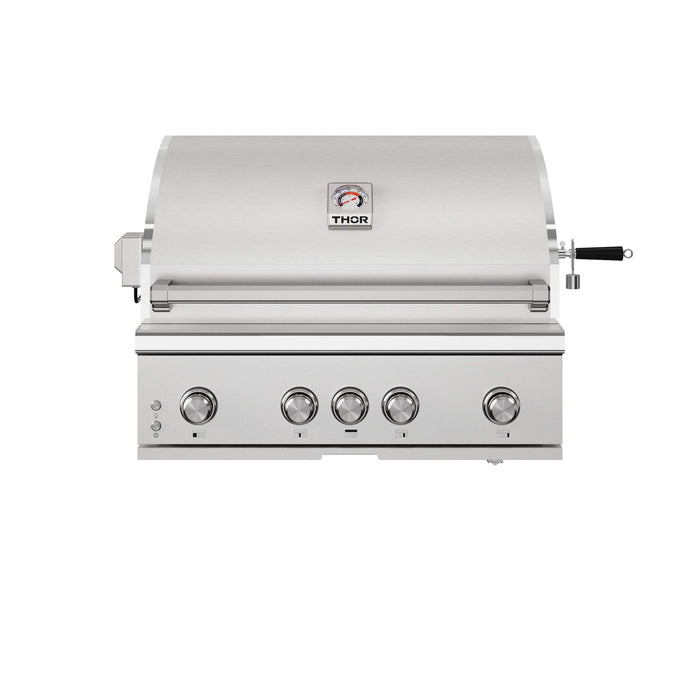 Thor Kitchen 36-Inch 4-Burner Built-In Gas Grill with Sear/Rear Infrared Burner & Rotisserie