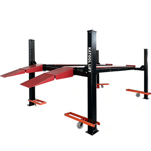 KATOOL KT-4M110PA 11,000 lb 4-Post Alignment Lift with 7,000 lb Rolling Jack