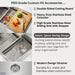 FORNO ACQUA 45 in. Undermount 3-Level Workstation MultiSINK with Custom-Fit Accessories
