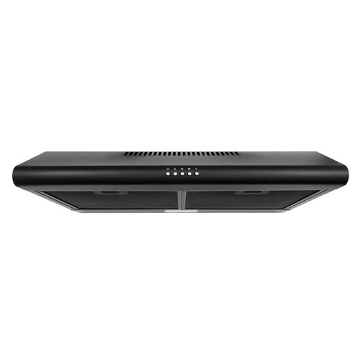 Cosmo 30 in. Delta Collection Ducted Under Cabinet Range Hood, Button Controls, Reusable Filters, LED Lights in Matte Black - COS-5MU30-BK
