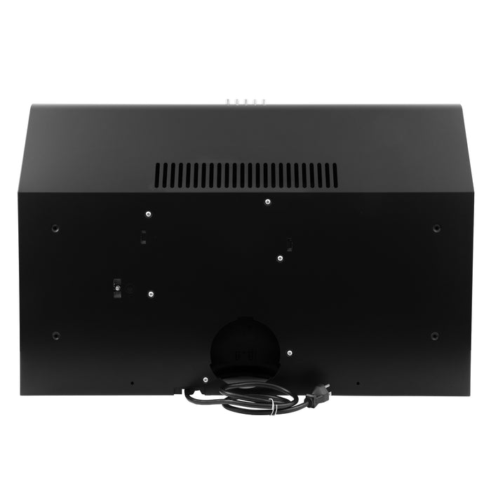 Cosmo 30 in. Delta Collection Ducted Under Cabinet Range Hood, Button Controls, Reusable Filters, LED Lights in Matte Black - COS-5MU30-BK