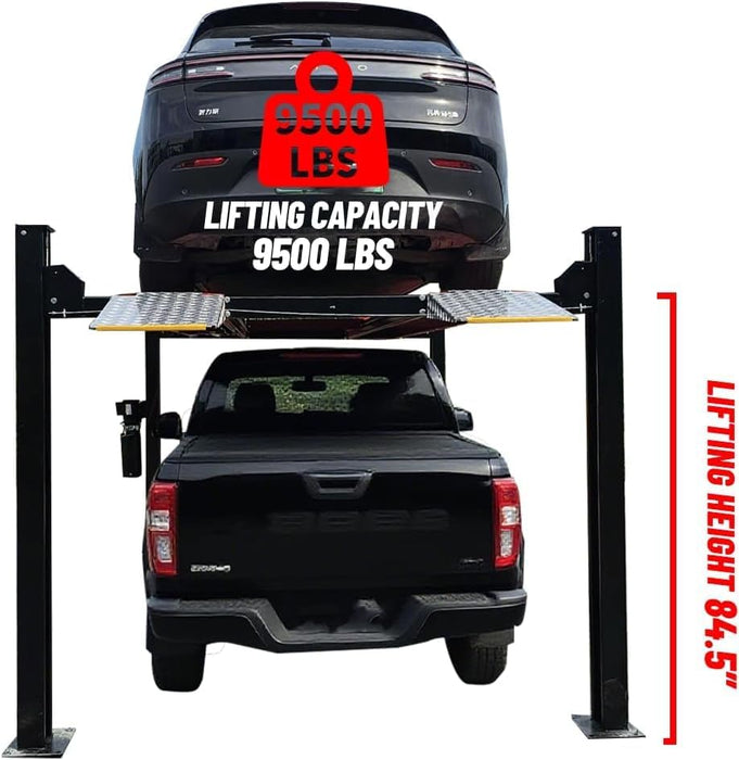 Katool KT-4H950 9,500 lb Four-Post Car Lift — Vehicle Storage Lift