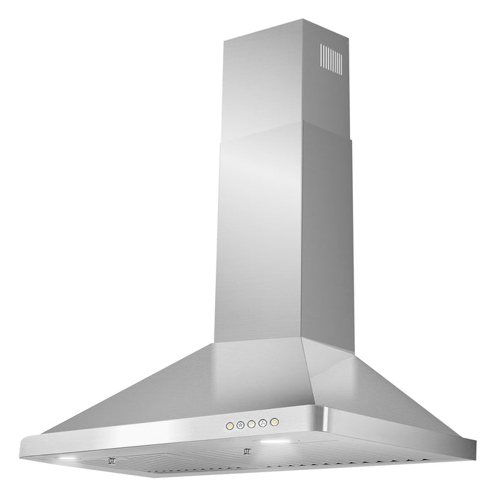 Cosmo 30 in. Ducted Wall Mount Range Hood in Stainless Steel with LED Lighting and Permanent Filters - COS-63175