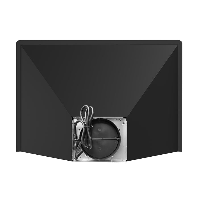 Cosmo 30 in. Vista Collection 380 CFM Ducted Wall Mount Range Hood, Touch Controls, LED Lights, Matte Black - COS-63175S-BK