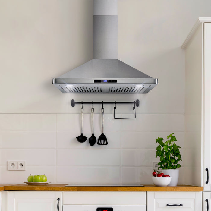 Cosmo 30 in. Ducted Range Hood in Stainless Steel with Touch Controls, LED Lighting and Permanent Filters - COS-63175S