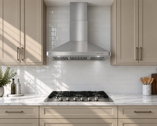 Cosmo 36 in. Ducted Wall Mount Range Hood in Stainless Steel with Touch Controls, LED Lighting and Permanent Filters - COS-63190