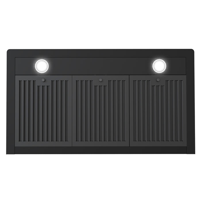 Cosmo 36 in. Vista Collection 380 CFM Ducted Wall Mount Range Hood, Touch Controls, LED Lights, Matte Black - COS-63190S-BK