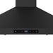Cosmo 36 in. Vista Collection 380 CFM Ducted Wall Mount Range Hood, Touch Controls, LED Lights, Matte Black - COS-63190S-BK