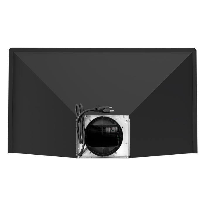 Cosmo 36 in. Vista Collection 380 CFM Ducted Wall Mount Range Hood, Touch Controls, LED Lights, Matte Black - COS-63190S-BK